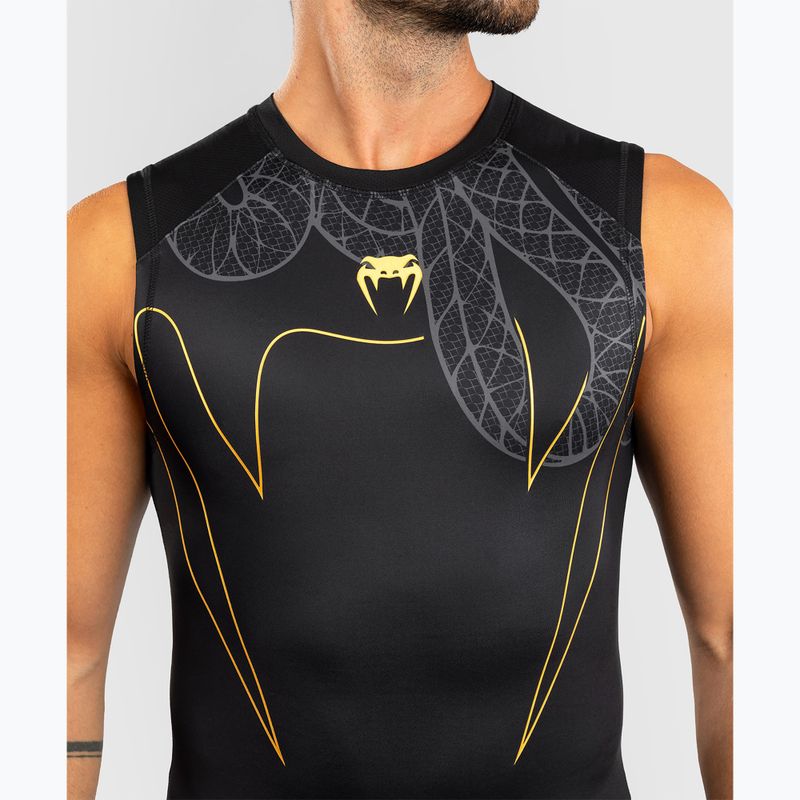 Férfi rashguard Venum Serpenti Rashguards ujjatlan black/silver/gold 5