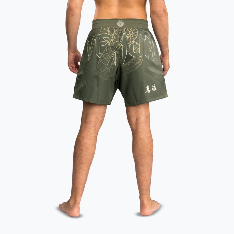 Férfi edzőshort Venum Serpenti Fight khaki/bronze/ivory 2