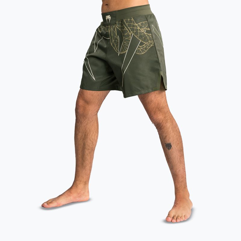 Férfi edzőshort Venum Serpenti Fight khaki/bronze/ivory 4