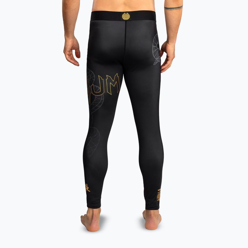 Férfi edzés leggings Venum Serpenti Spats black/silver/gold 3