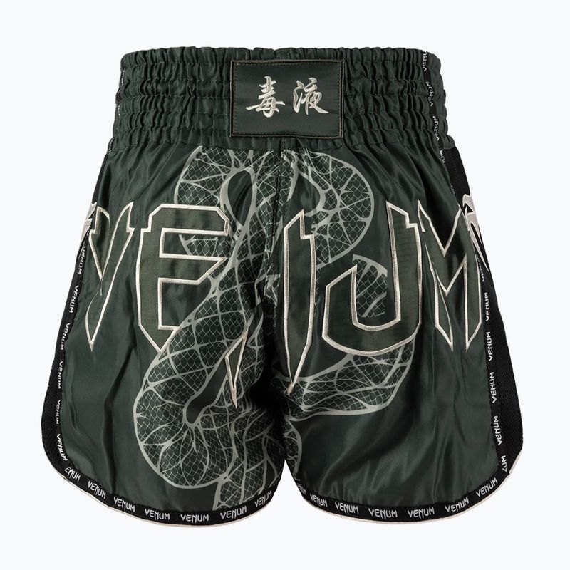 Férfi edzőshort Venum Serpenti Muay Thai khaki/bronze/ivory 2