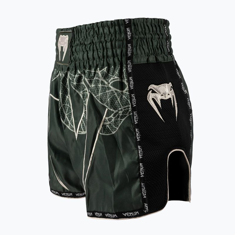 Férfi edzőshort Venum Serpenti Muay Thai khaki/bronze/ivory 3
