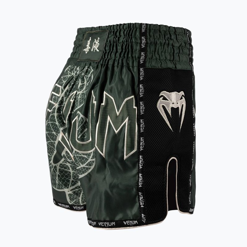 Férfi edzőshort Venum Serpenti Muay Thai khaki/bronze/ivory 4