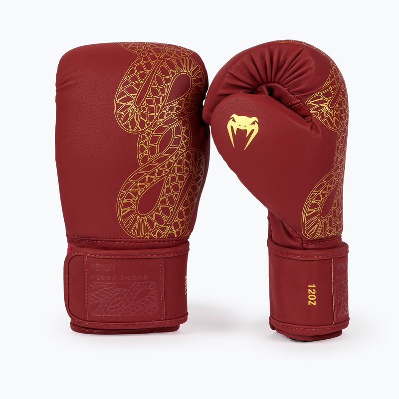 Bokszkesztyű Venum Serpenti Boxing burgundy/ivory 2