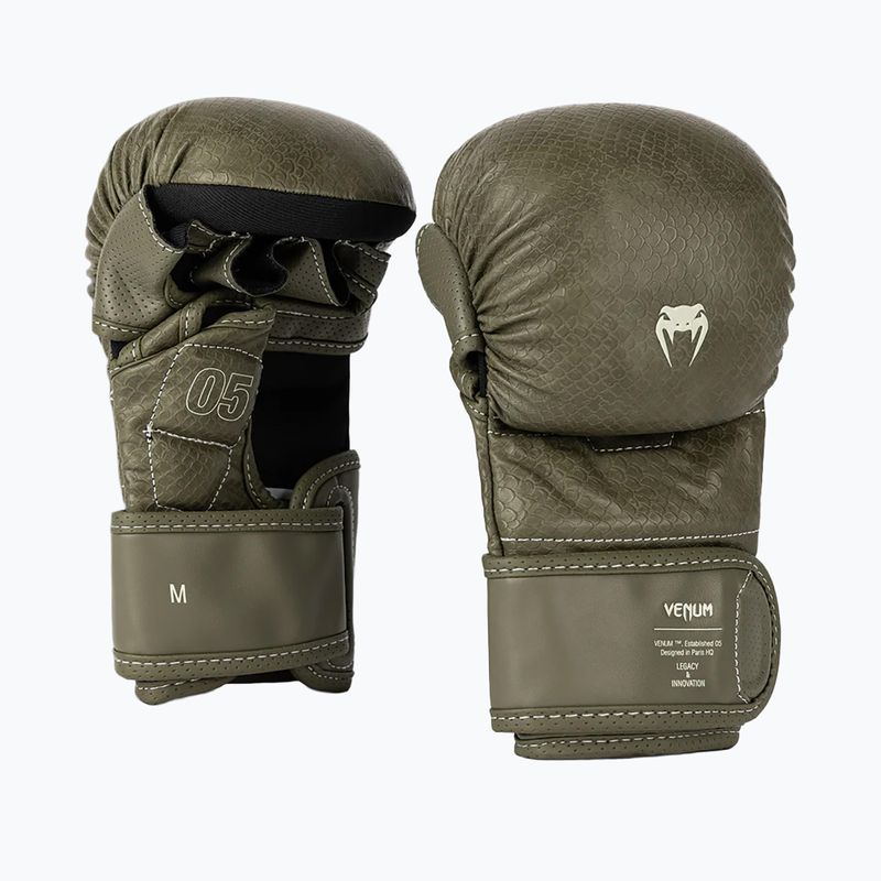 MMA sparringkesztyűk Venum Impact Evo Scales MMA army green 3