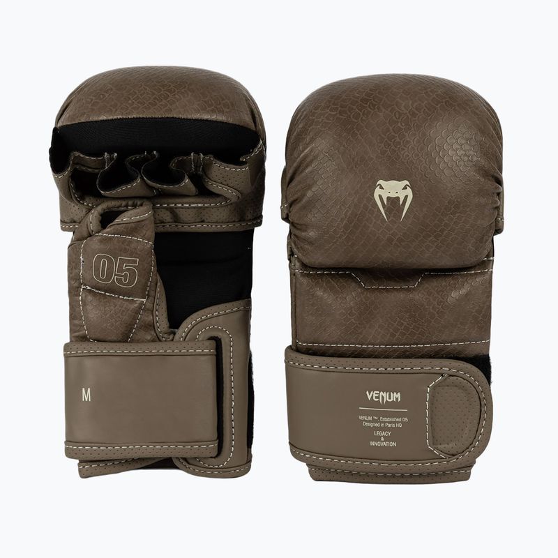 MMA sparringkesztyűk Venum Impact Evo Scales MMA brown 2