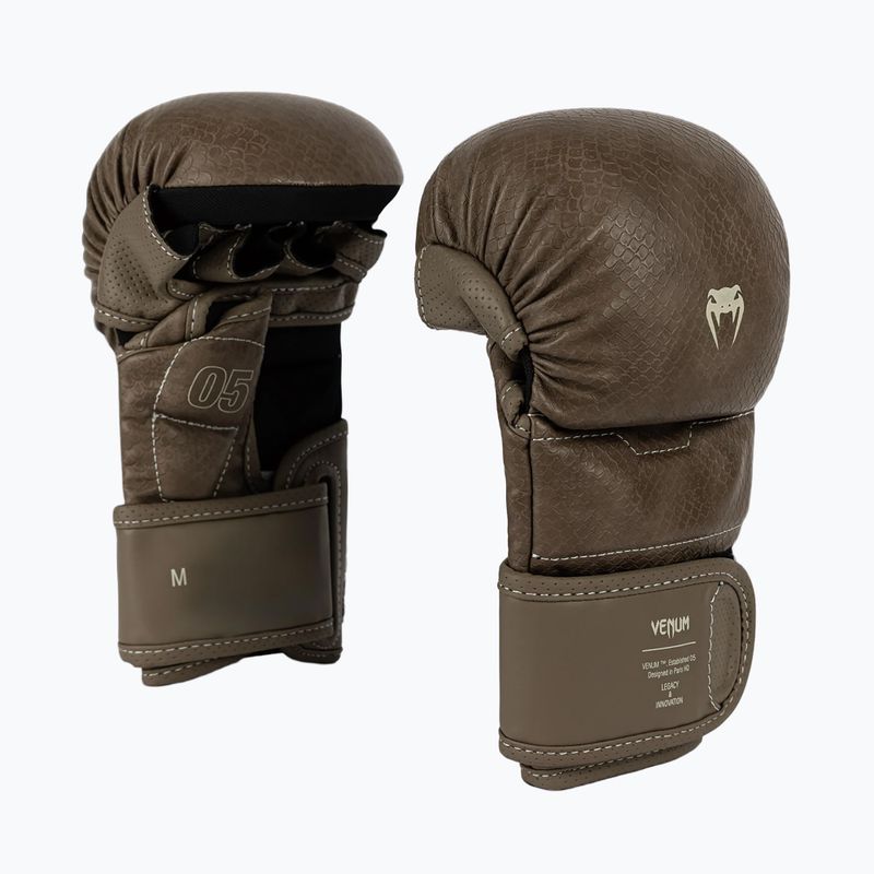 MMA sparringkesztyűk Venum Impact Evo Scales MMA brown 3