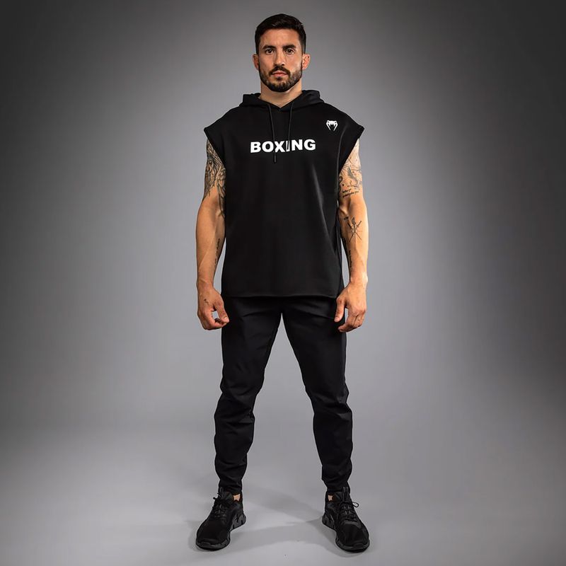 Férfi Venum Boxing VT ujjatlan kapucnis pulóver fekete/fehér 2