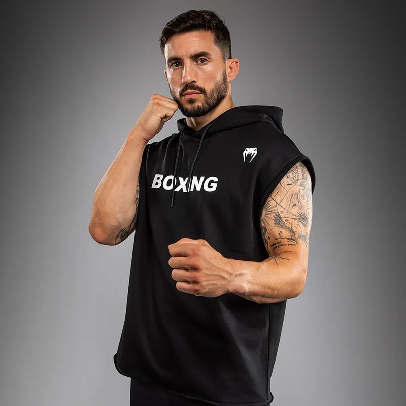 Férfi Venum Boxing VT ujjatlan kapucnis pulóver fekete/fehér 4