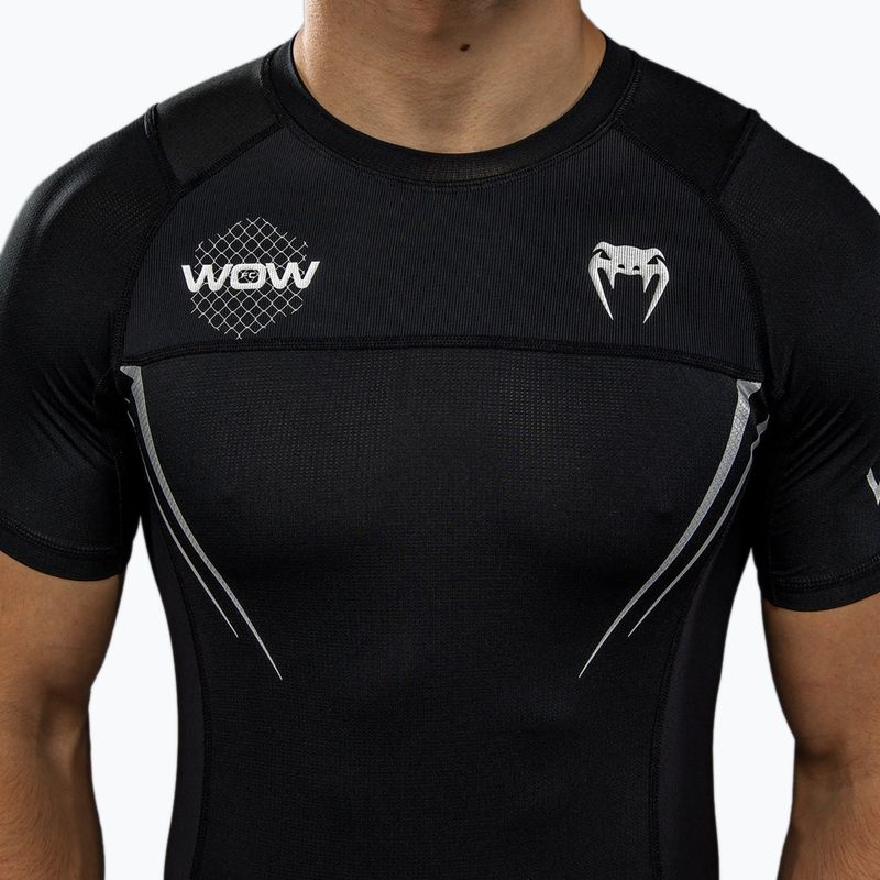 Férfi edzőpóló Venum X WOW FC Rashguards fekete/ezüst szürke 7