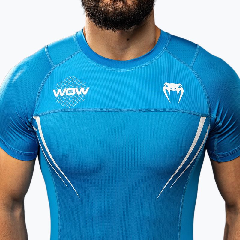 Férfi edzőpóló Venum X WOW FC Rashguards pacifikus kék 5