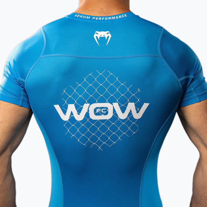 Férfi edzőpóló Venum X WOW FC Rashguards pacifikus kék 6
