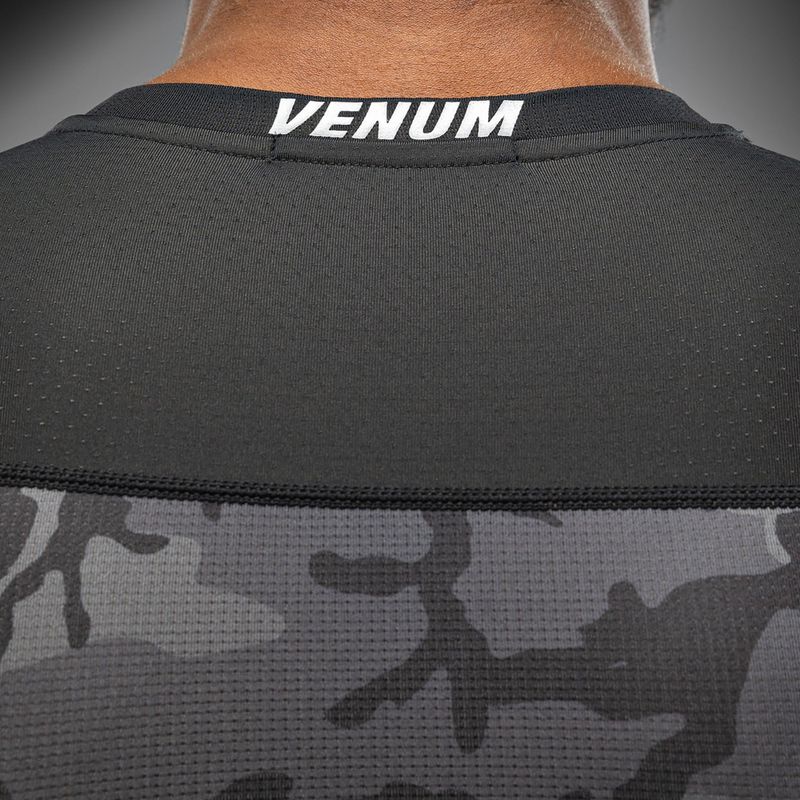 Férfi edzőpóló Venum X Polaris Rashguards fekete/vihar szürke 7
