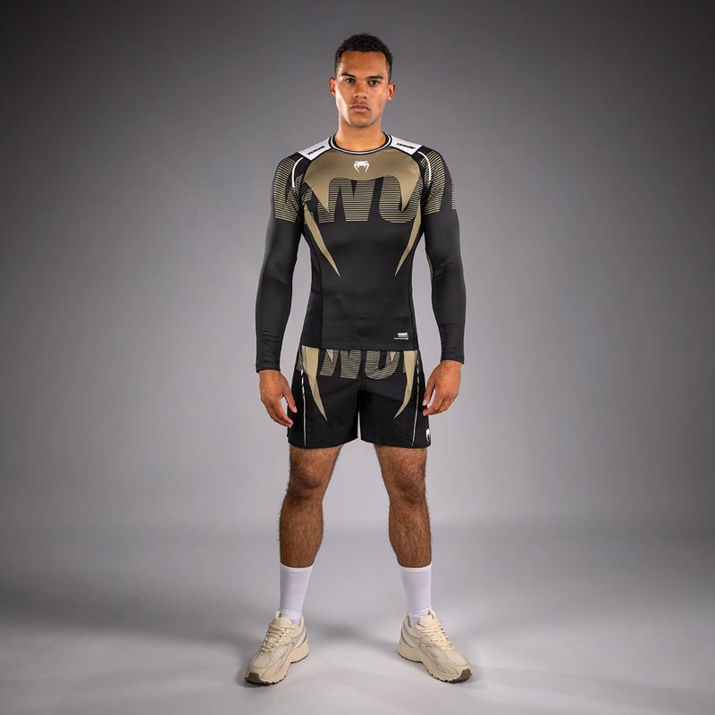 Férfi hosszú ujjú rashguard Venum Adrenaline Rashguard black/sand 2