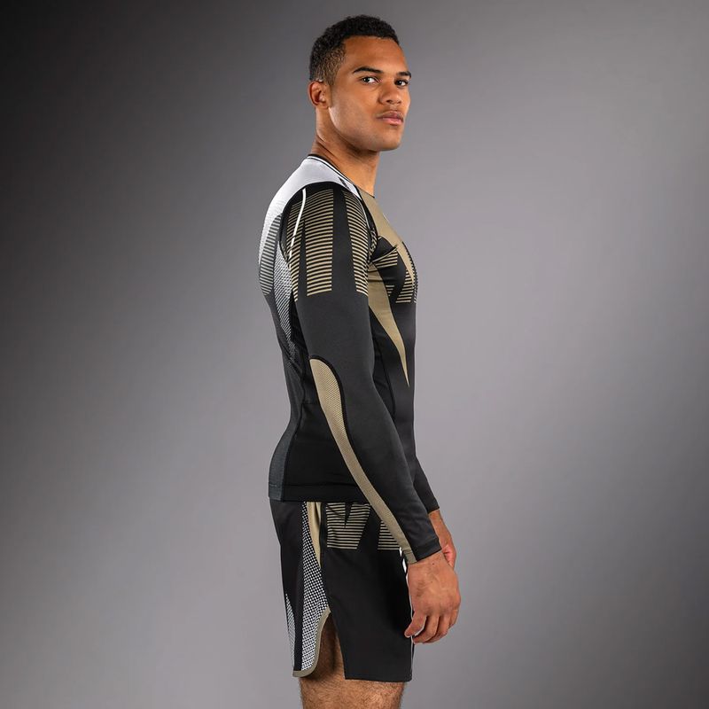 Férfi hosszú ujjú rashguard Venum Adrenaline Rashguard black/sand 4