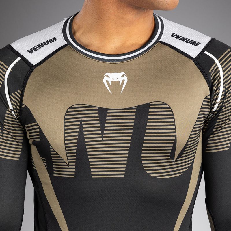Férfi hosszú ujjú rashguard Venum Adrenaline Rashguard black/sand 5