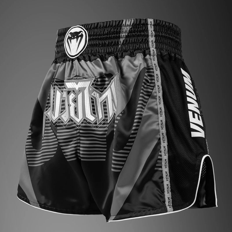 Férfi edzőshort Venum Adrenaline Muay Thai black/silver grey 2