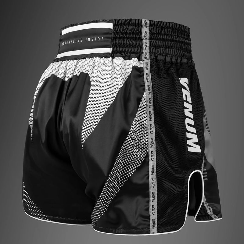Férfi edzőshort Venum Adrenaline Muay Thai black/silver grey 4