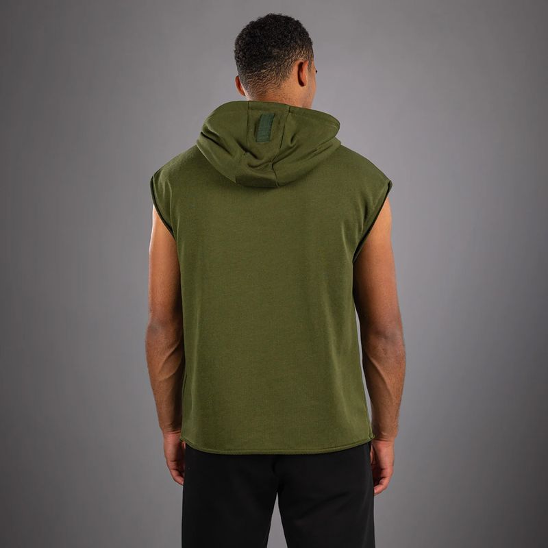 Férfi ujjatlan kapucnis pulóver Venum Muay Thai VT Sleeveless Hoodie military green 2