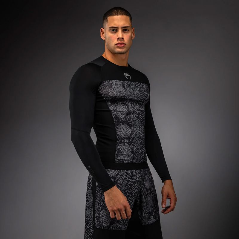 Férfi hosszú ujjú rashguard Venum G-Fit Scales Rashguard black/charcoal grey 3