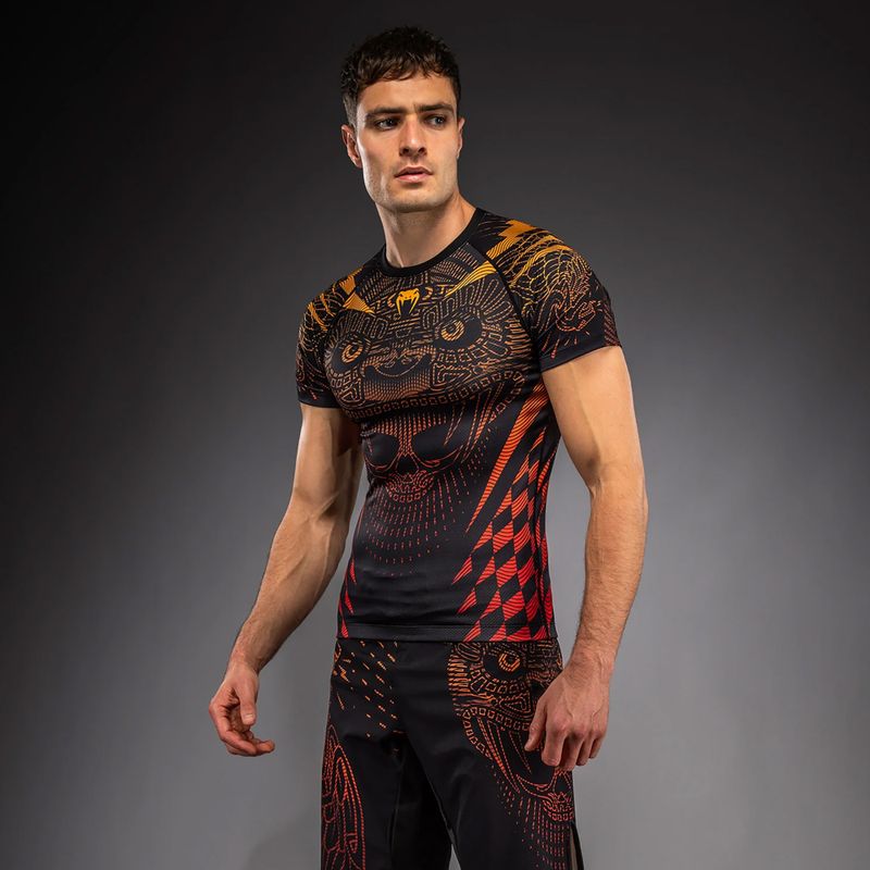 Férfi rashguard Venum Quetzal Fury Rashguard black/fury red/tangerine 3