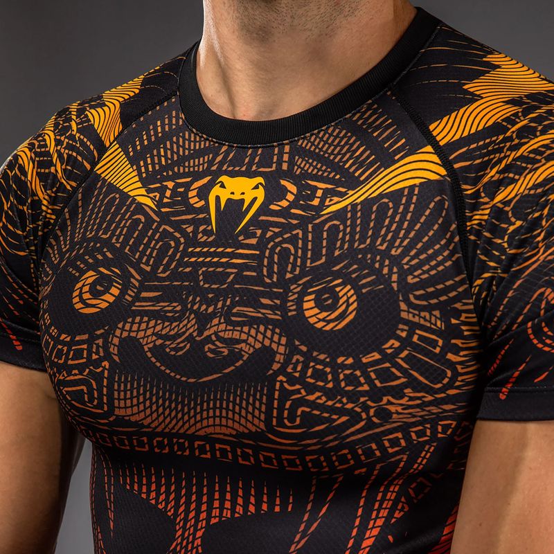 Férfi rashguard Venum Quetzal Fury Rashguard black/fury red/tangerine 4