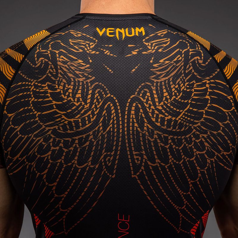 Férfi rashguard Venum Quetzal Fury Rashguard black/fury red/tangerine 5