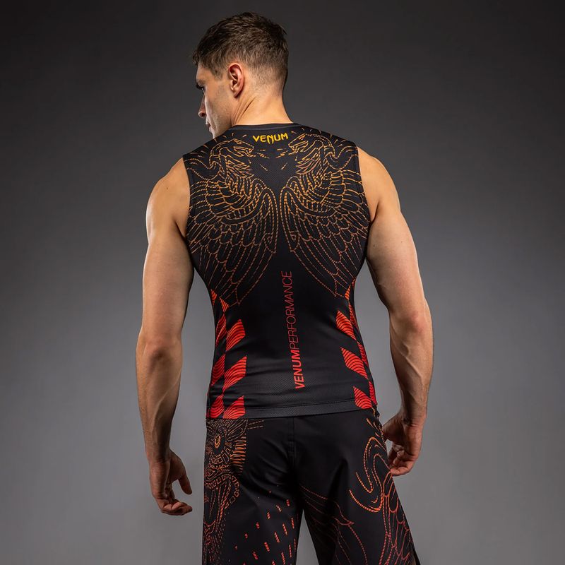 Férfi rashguard Venum Quetzal Fury Sleeveless Rashguard black/fury red/tangerine 2