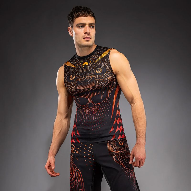 Férfi rashguard Venum Quetzal Fury Sleeveless Rashguard black/fury red/tangerine 3