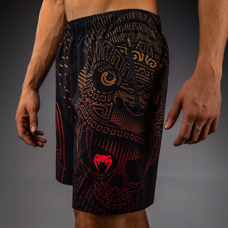Férfi edzőshort Venum Quetzal Fury Training black/fury red/tangerine 4