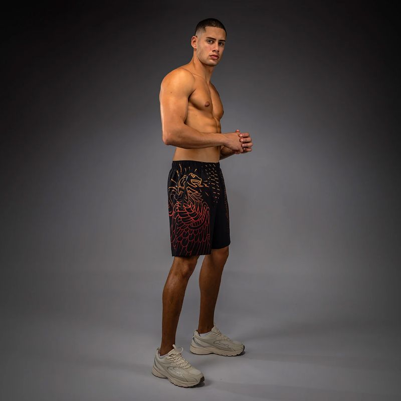 Férfi edzőshort Venum Quetzal Fury Training black/fury red/tangerine 6