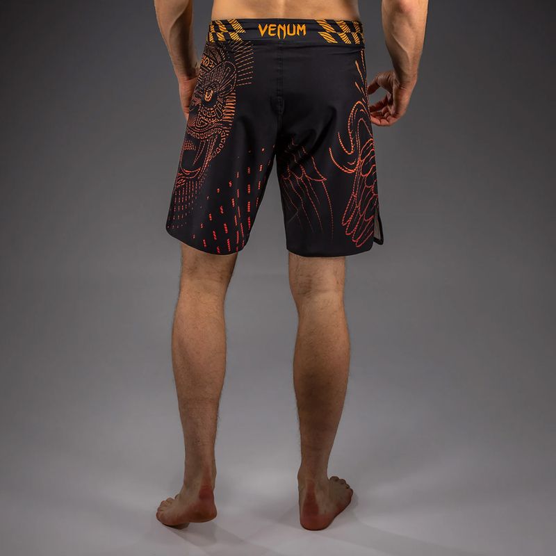 Férfi edző rövidnadrág Venum Quetzal Fury Fightshorts black/fury red/tangerine 3