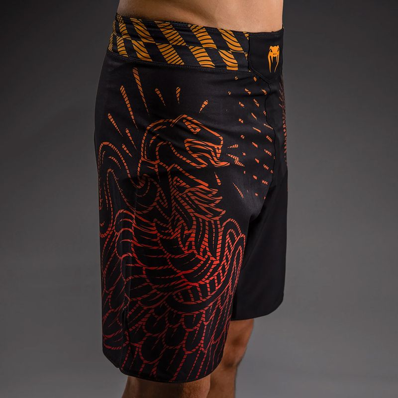 Férfi edző rövidnadrág Venum Quetzal Fury Fightshorts black/fury red/tangerine 4