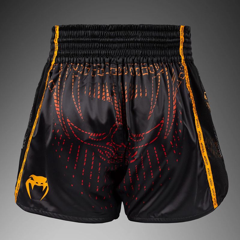 Férfi edzőshort Venum Quetzal Fury Muay Thai black/fury red/tangerine 2