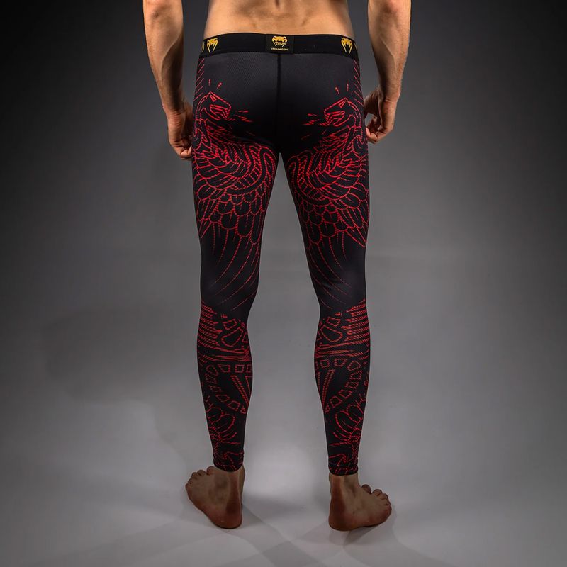 Férfi edzésleggings Venum Quetzal Fury black/fury red/tangerine 3