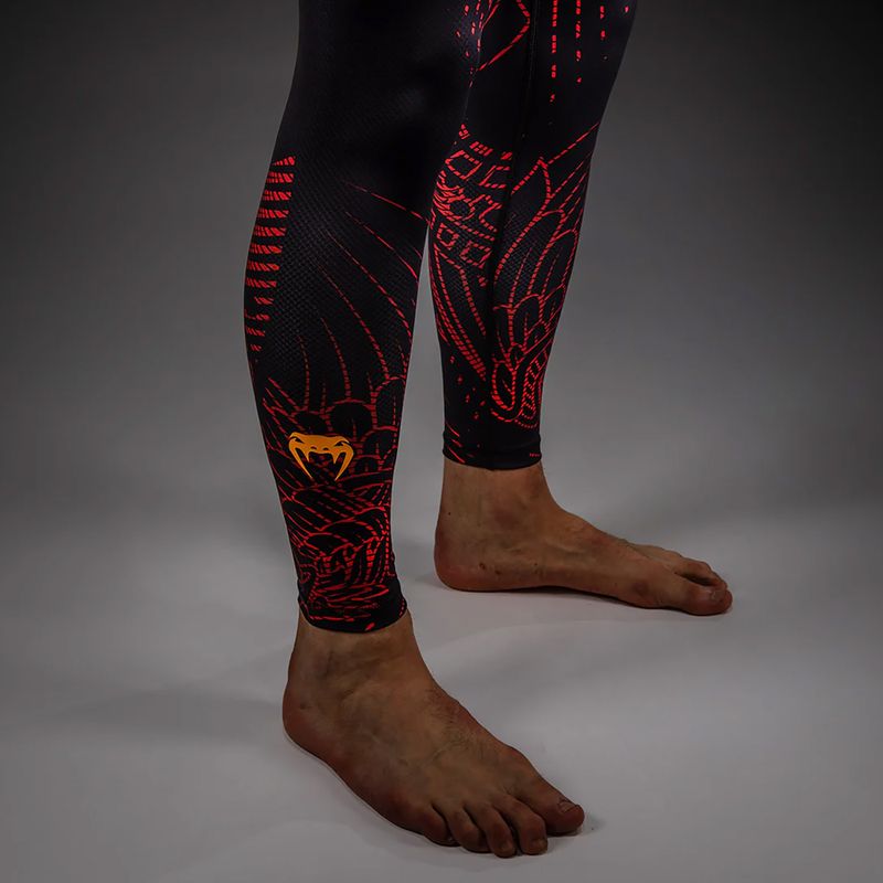Férfi edzésleggings Venum Quetzal Fury black/fury red/tangerine 4