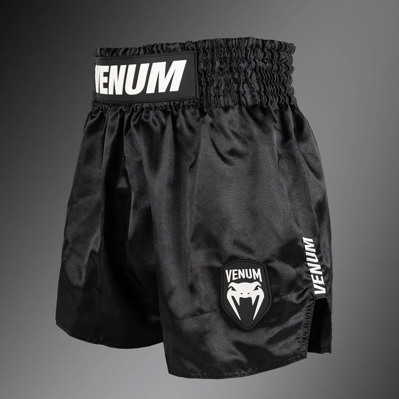 Férfi edzőshort Venum Classic Evo Muay Thai black/white 3