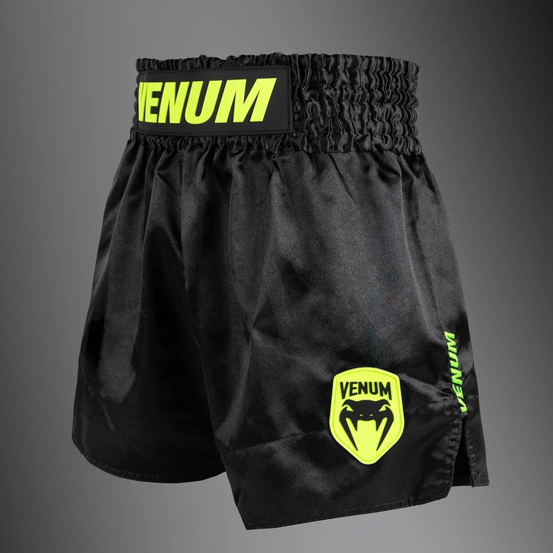 Férfi edző rövidnadrág Venum Classic Evo Muay Thai black/neon yellow 3