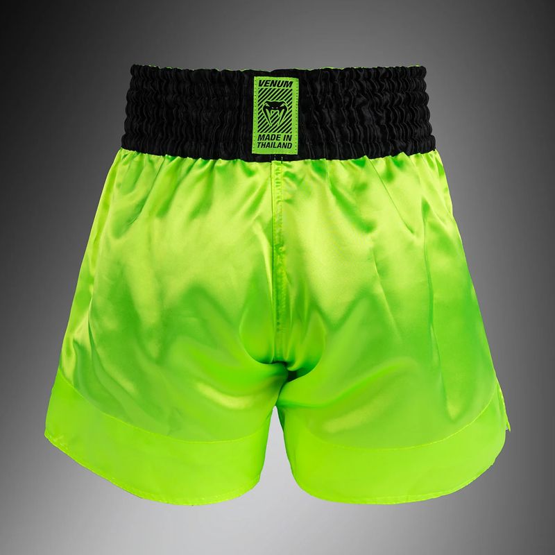 Férfi edzőshort Venum Classic Evo Muay Thai neon yellow/black 2