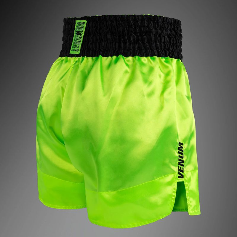 Férfi edzőshort Venum Classic Evo Muay Thai neon yellow/black 4