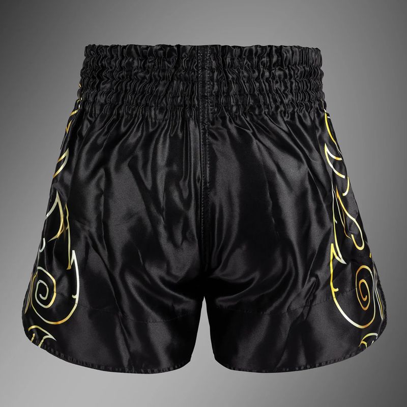 Férfi edzőshort Venum VTC Flames Muay Thai black/gold 2