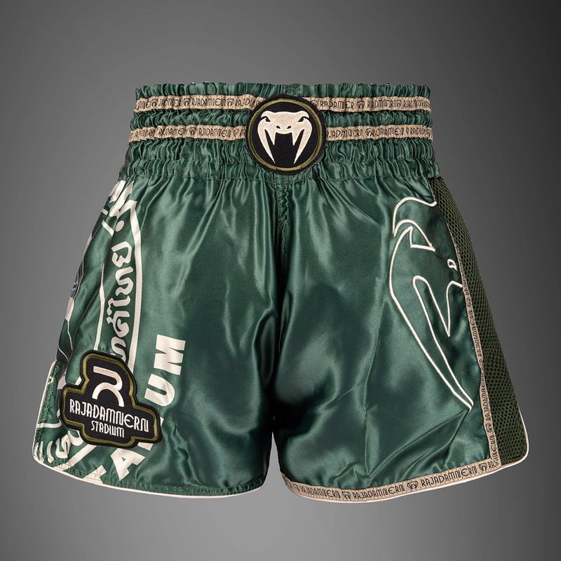 Férfi edzőshortok Venum x Rajadamnern Muay Thai military green 2