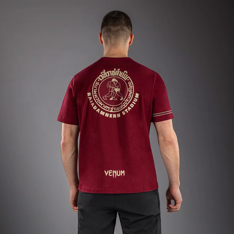 Férfi póló Venum x Rajadamnern burgundy 2