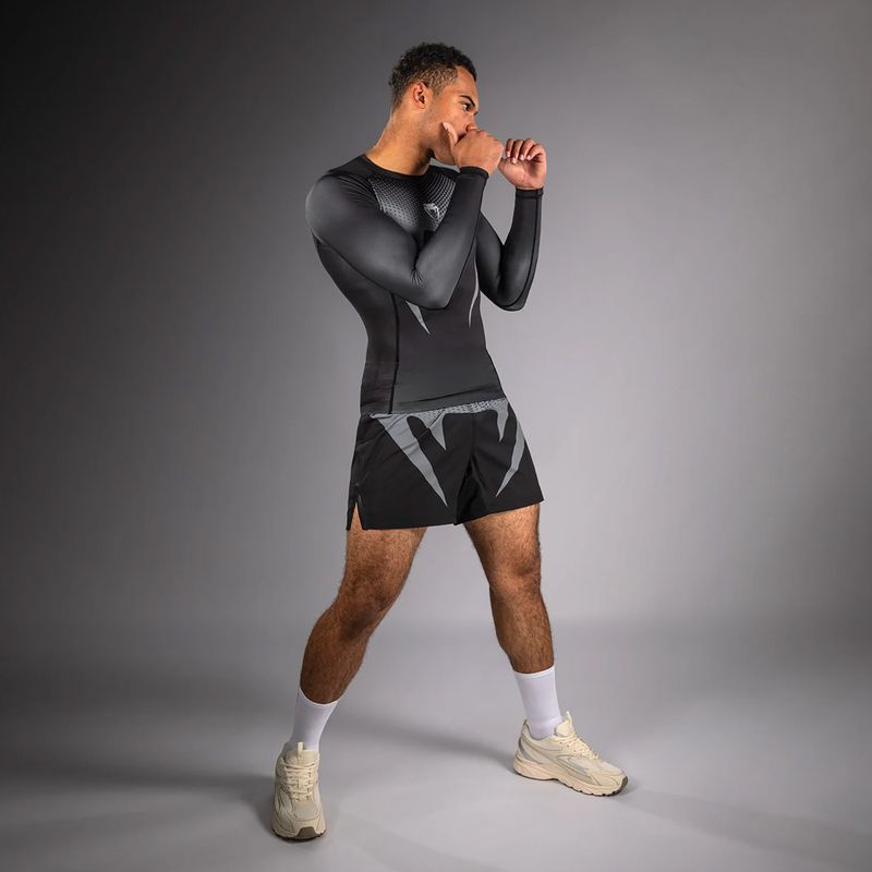 Roshguard férfi hosszú ujjú Venum No Gi Rashguards black/silver grey 2