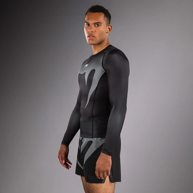 Roshguard férfi hosszú ujjú Venum No Gi Rashguards black/silver grey 4