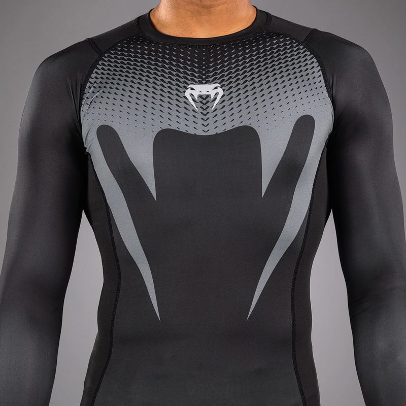 Roshguard férfi hosszú ujjú Venum No Gi Rashguards black/silver grey 6