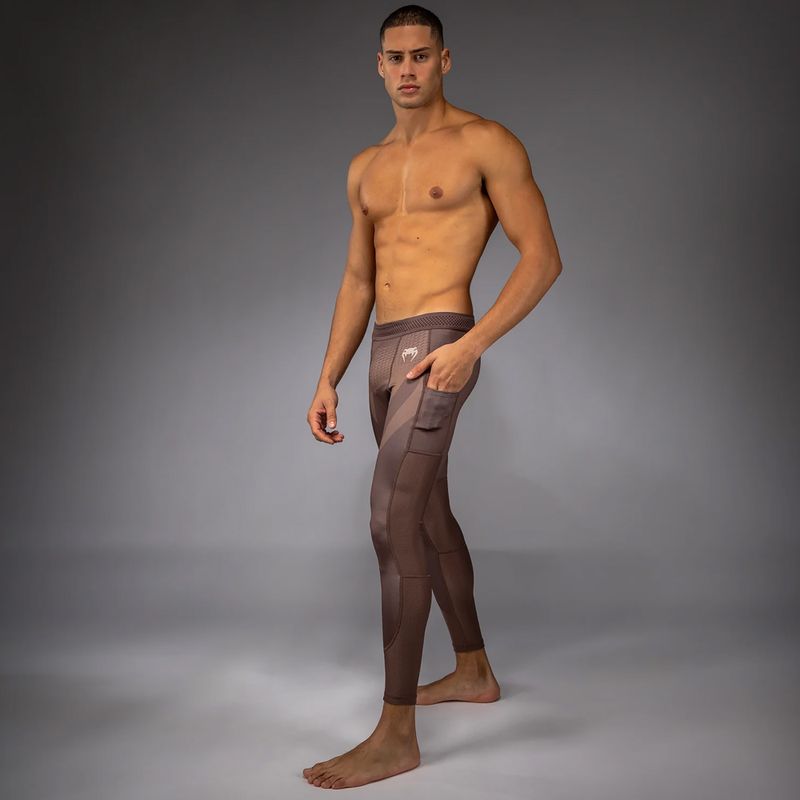 Férfi sportleggings Venum No Gi Spats chocolate brown 2