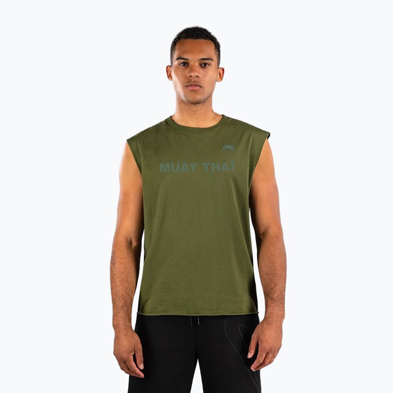 Férfi póló Venum Muay Thai VT military green
