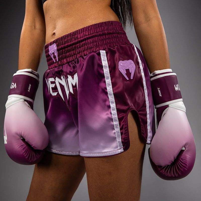 Női edzőshort Venum Iris Muay Thai plum/white 6