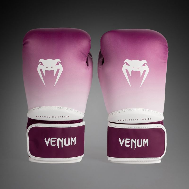 Női boxkesztyűk Venum Iris Boxing plum/white 3